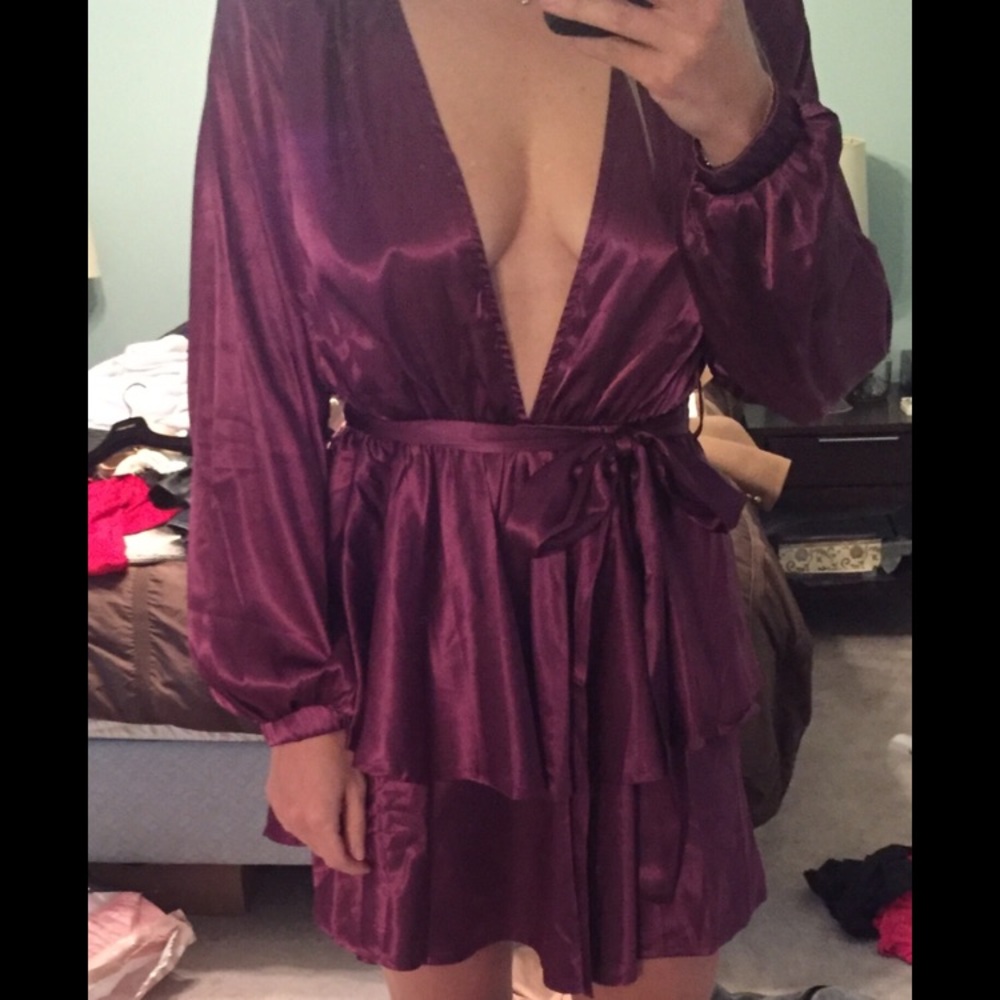 Lioness from Revolve purple silky dress S